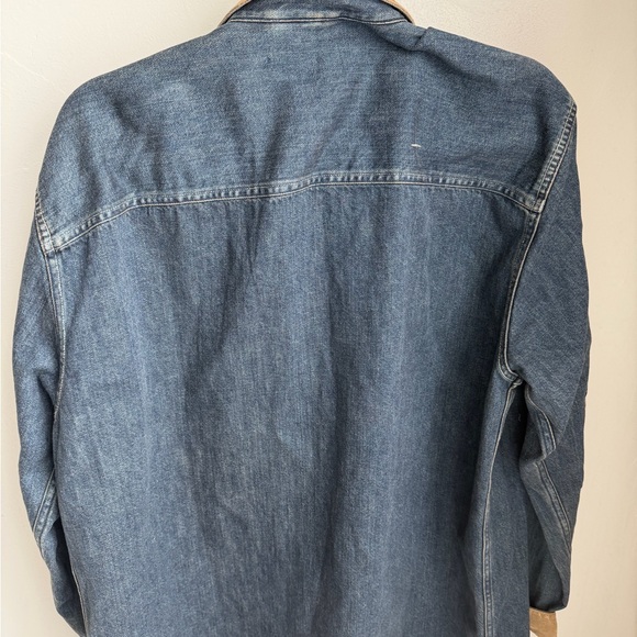 Buck Mason Men’s Denim Overshirt with corduroy collar and cuffs - Picture 4 of 5